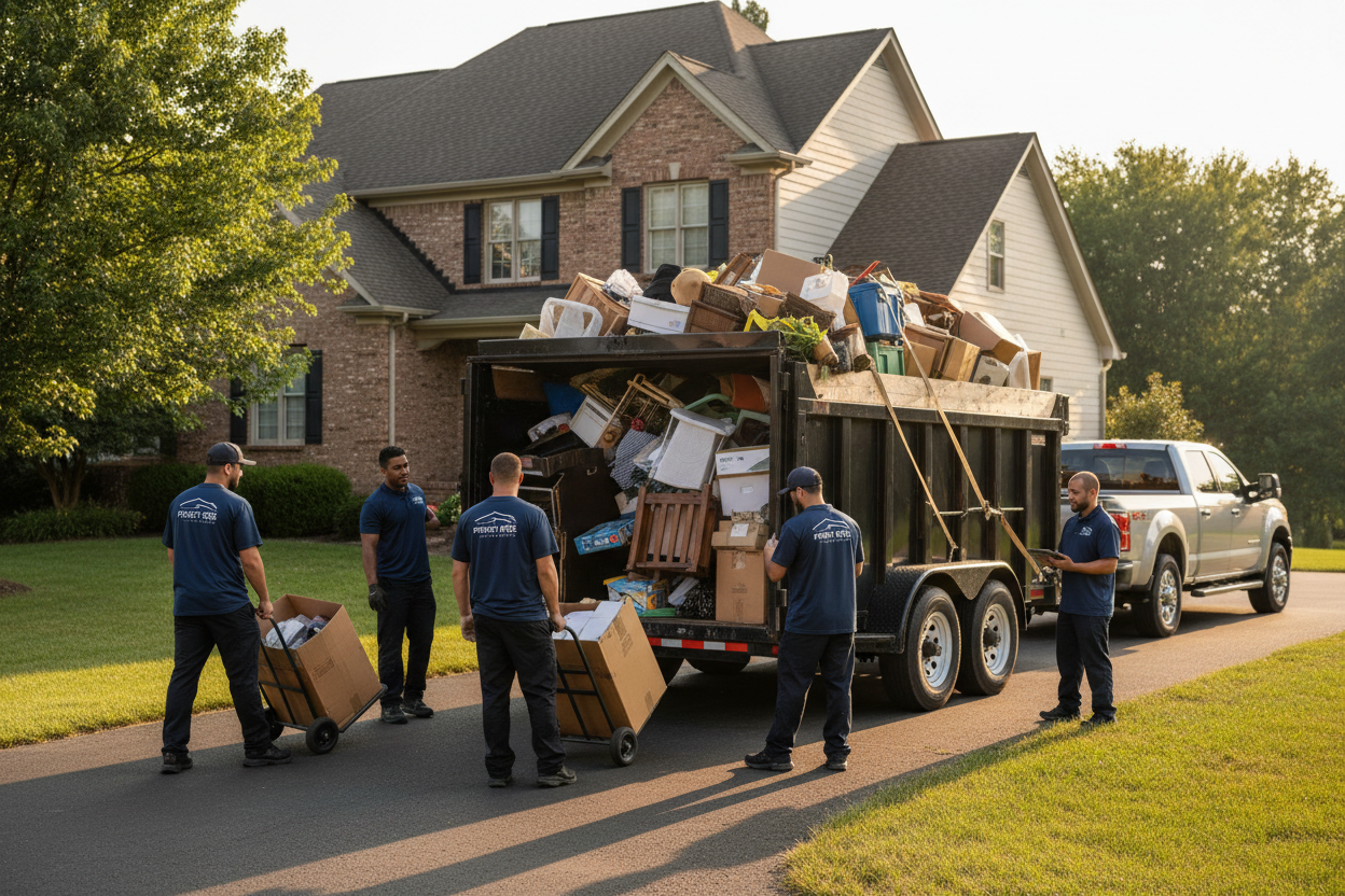 Professional extreme cleanout service with trailer - Diamond Package